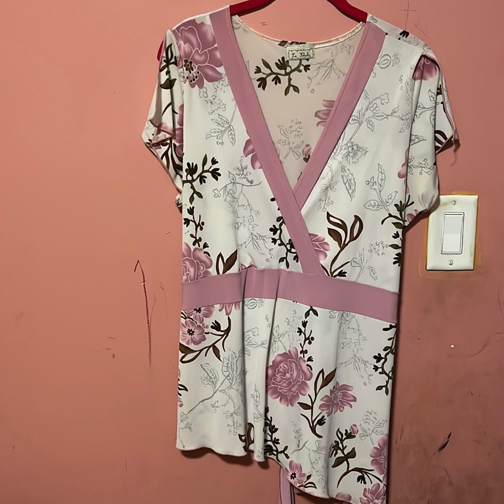 White floral top